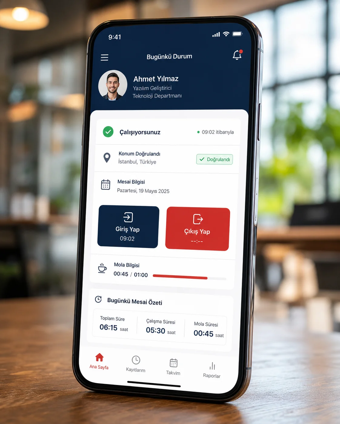 Mobil personel giriş çıkış ve mesai takip uygulaması